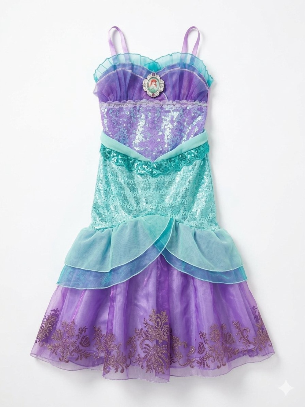 Mermaid Sequin Princess Costume Dress in Purple & Aqua